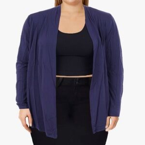 NWT Casual Lightweight Long Sleeve Cardigan Soft Drape Open Front Dusters